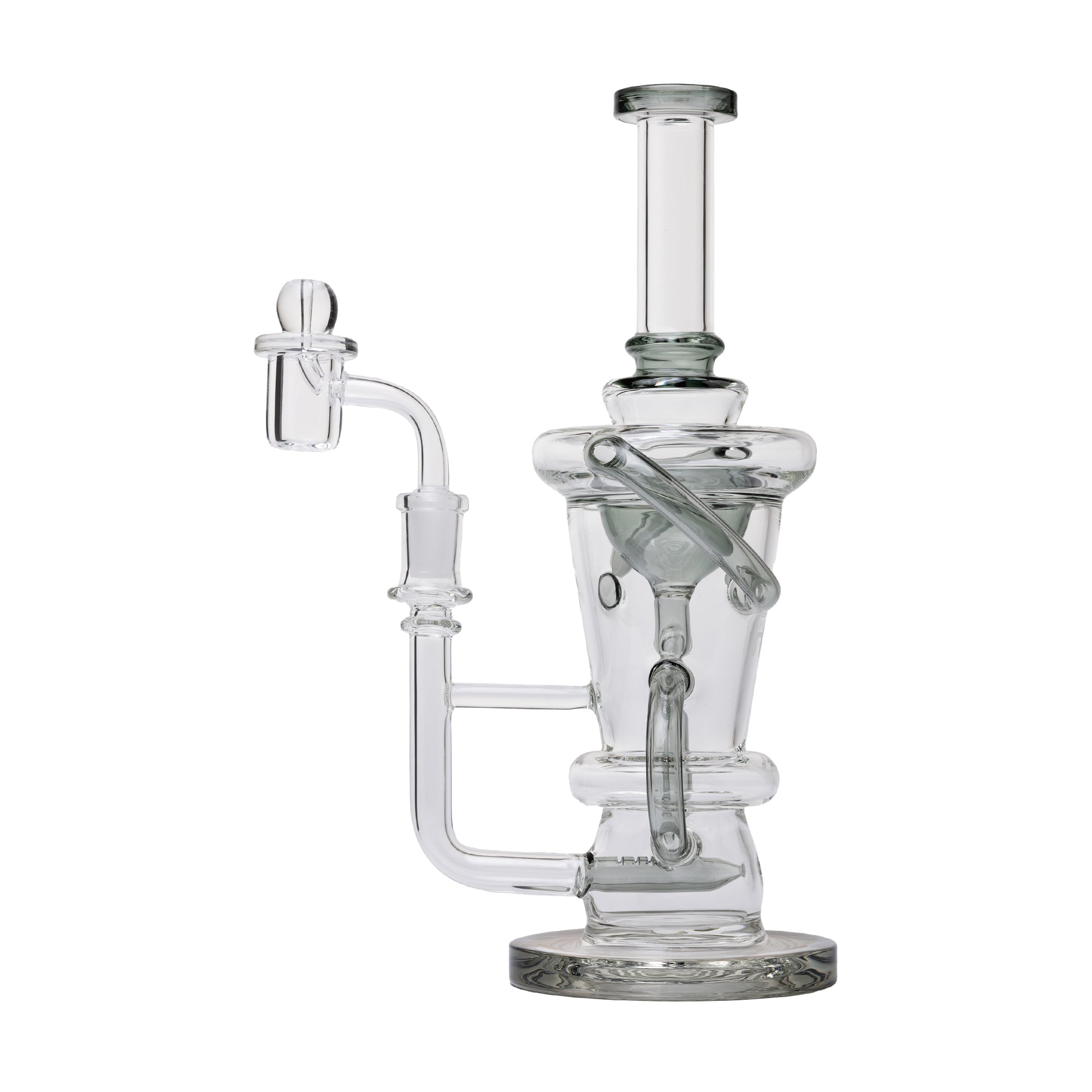 Human Grade 10.25" Straight Recycler Glass Water Pipe
