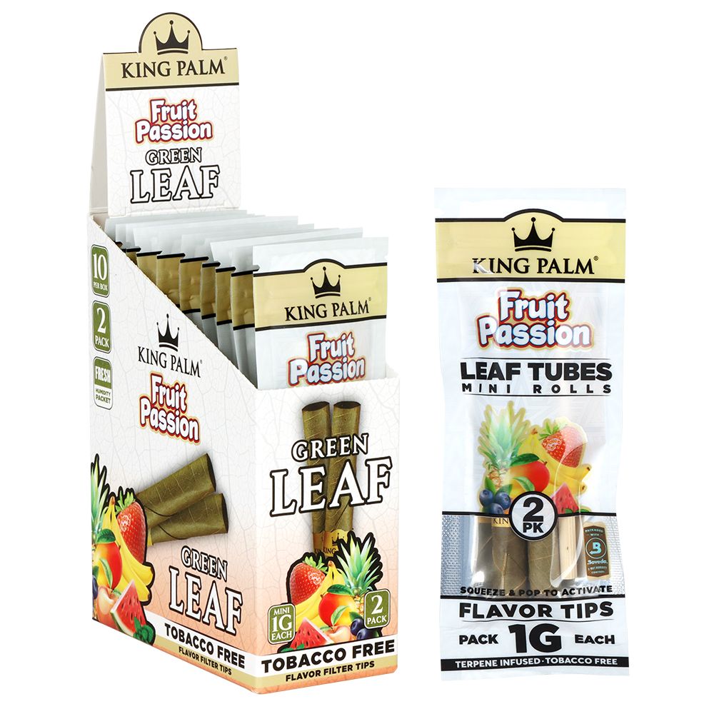King Palm Hand-Rolled Leaf Wraps | Mini | 2pc | 10pk Display