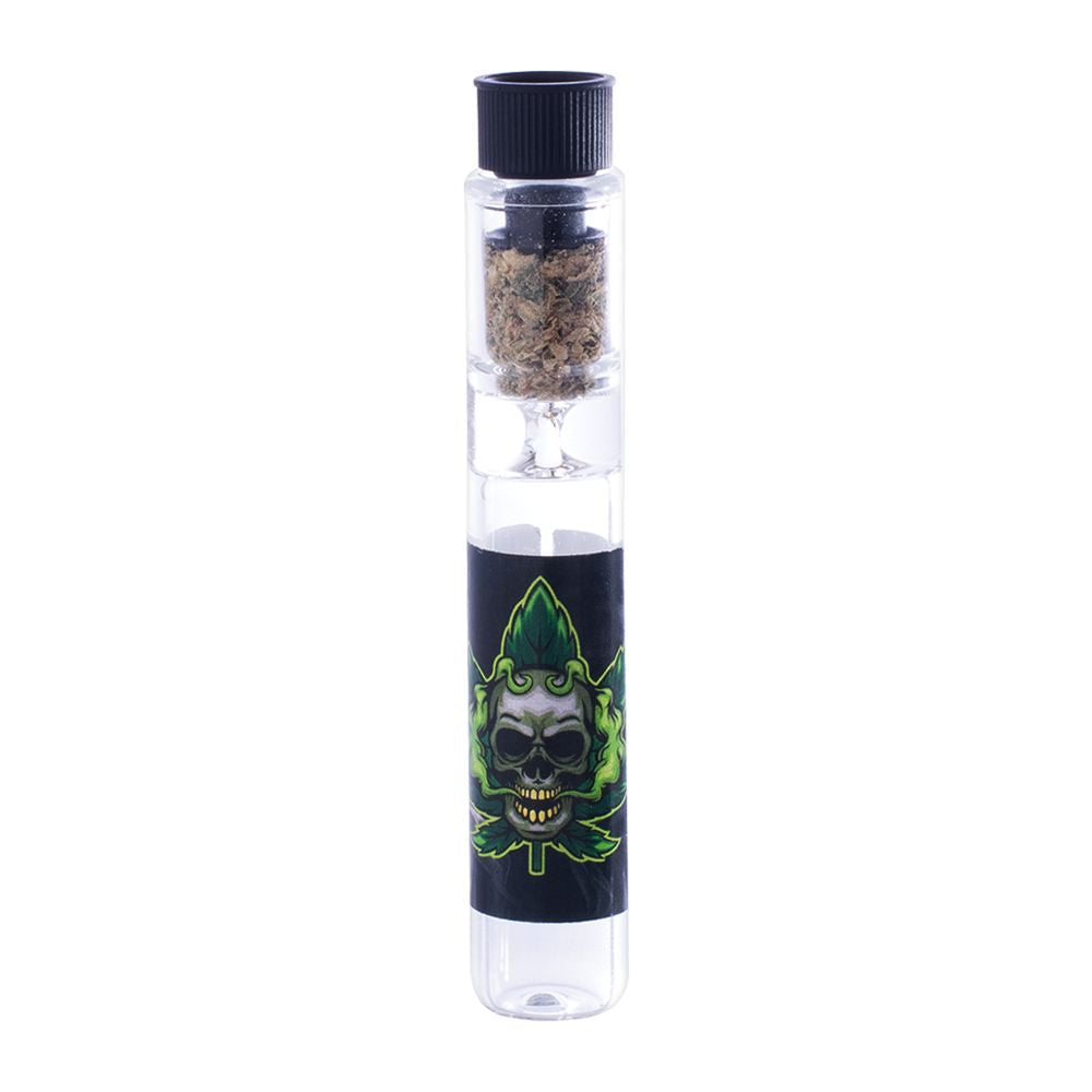 24CT DISPLAY - PRE-PACKS American Chillum One-Hitter with Smellproof Cap - 3.5" / Assorted Designs