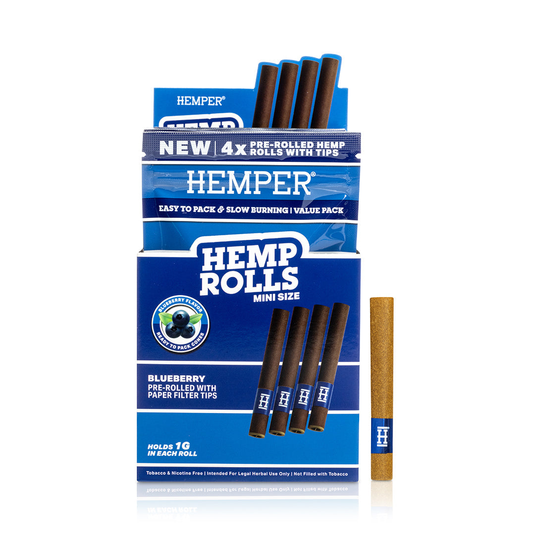 Pre-Rolled Mini Size Paper Tip Hemp Rolls | 4PK