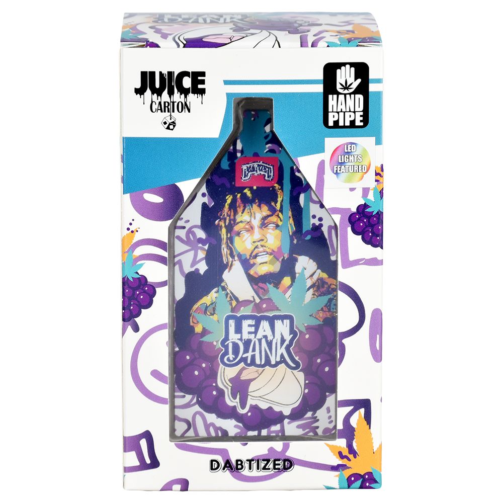Dabtized Juice Carton LED Glass Hand Pipe - 3.75"