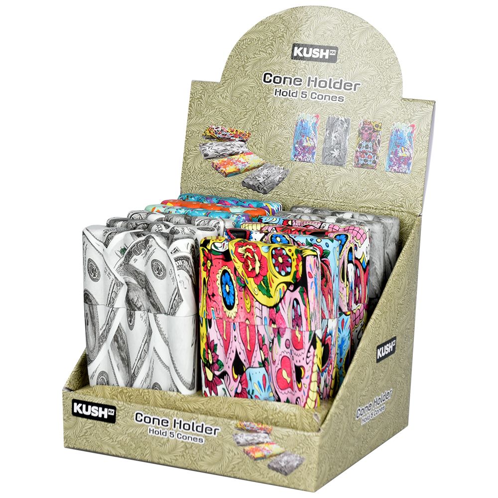 Kush RX Printed Design Five Cone Storage Case - 12 ct