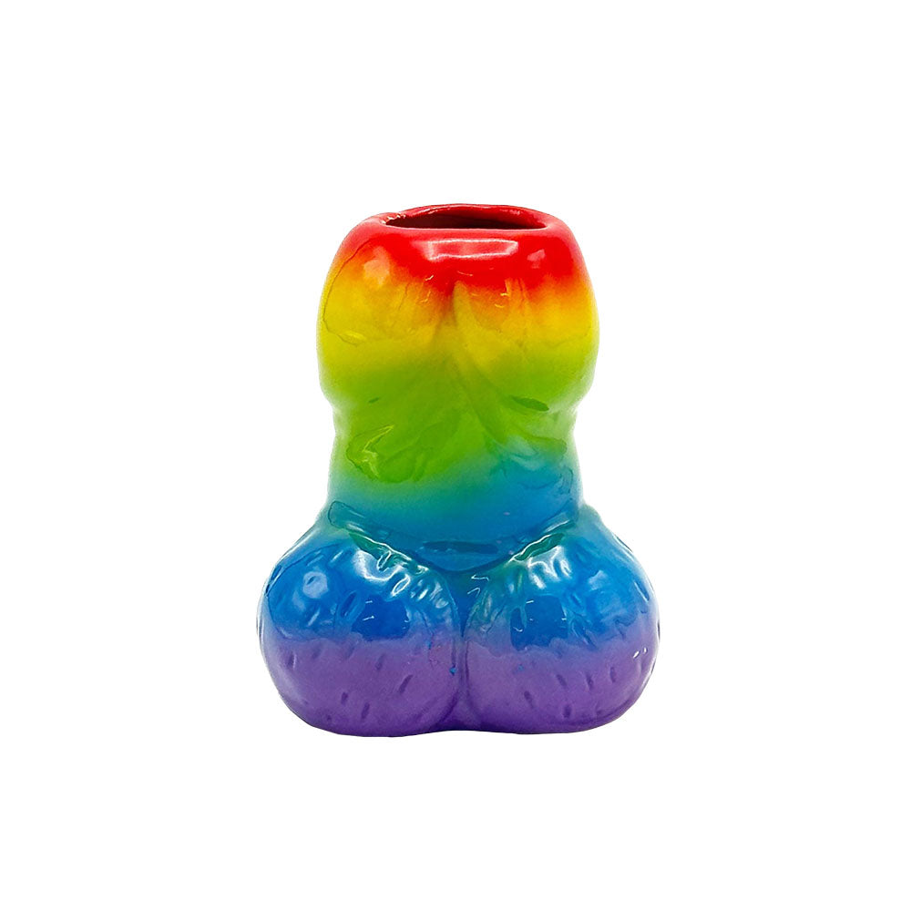 Rainbow Penis Ceramic Shot Glass - 3oz