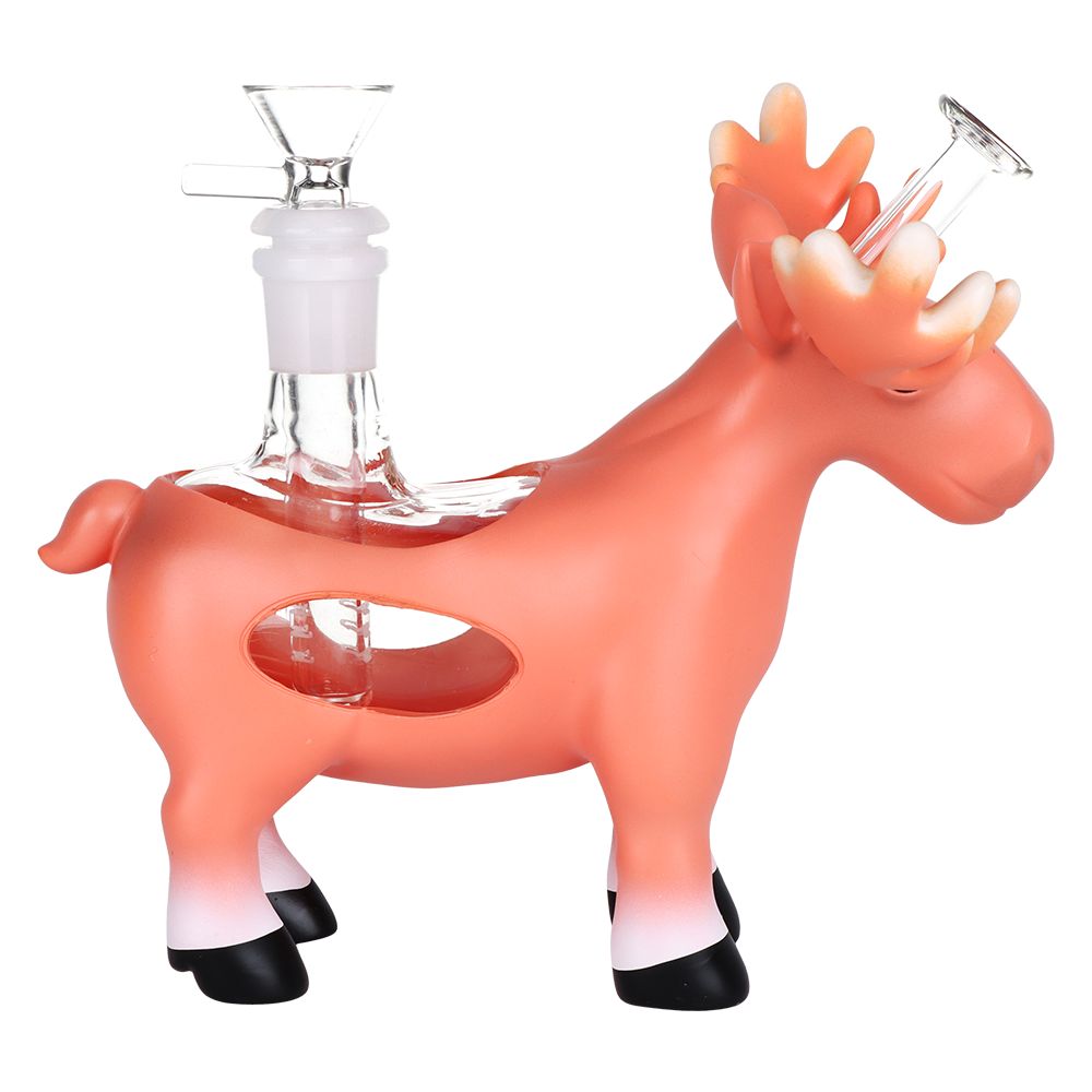A-Moose Bouche Silicone & Glass Bubbler - 6" / 14mm F