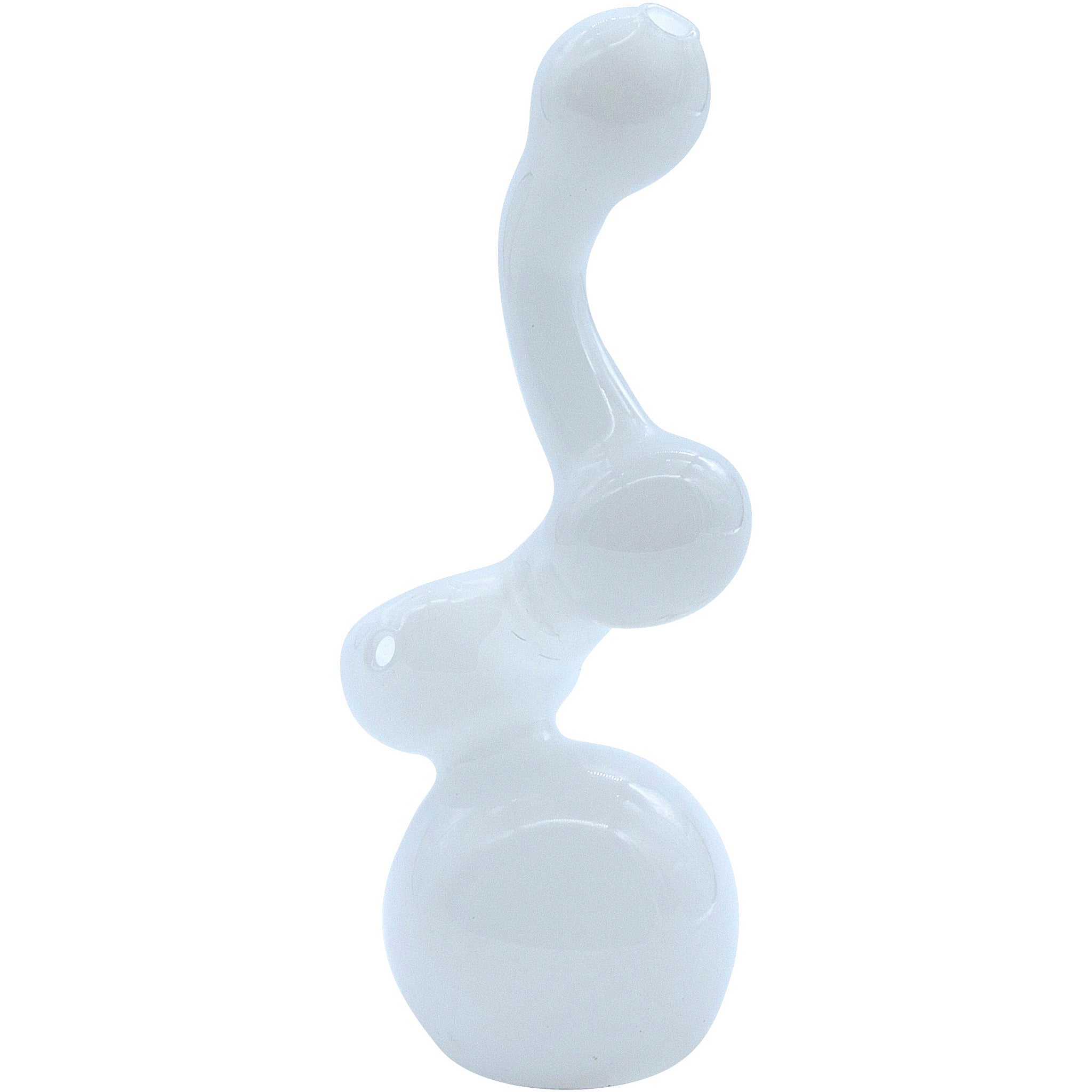 LA Pipes Ivory Sherlock Glass Sherlock Bubbler Pipe 6"