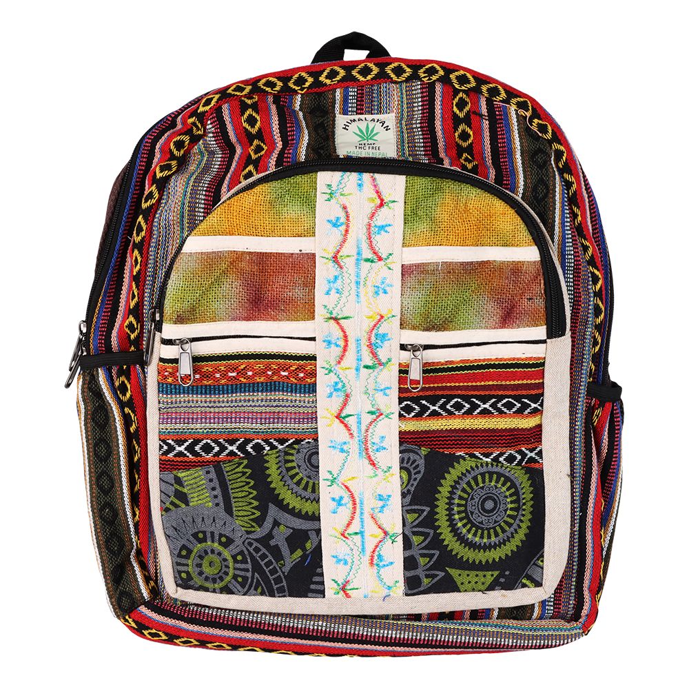 ThreadHeads Tie Dye Patchwork Backpack - 16"x14"