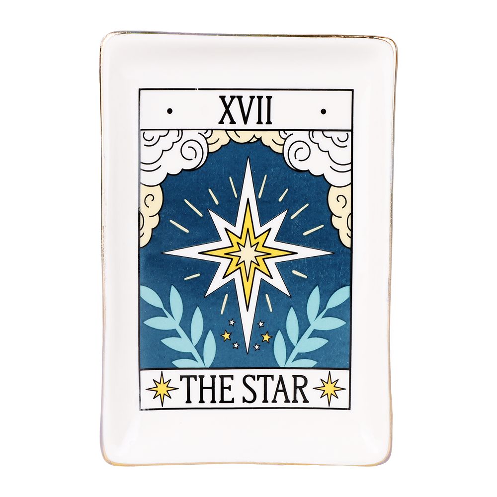Tarot Card Ceramic Trinket Dish | 6.6"x4.5"
