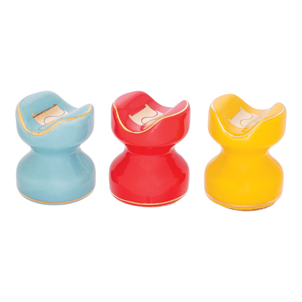 Lucienne Ceramic Cigar Rest - Assorted Colors & Styles 12pcs