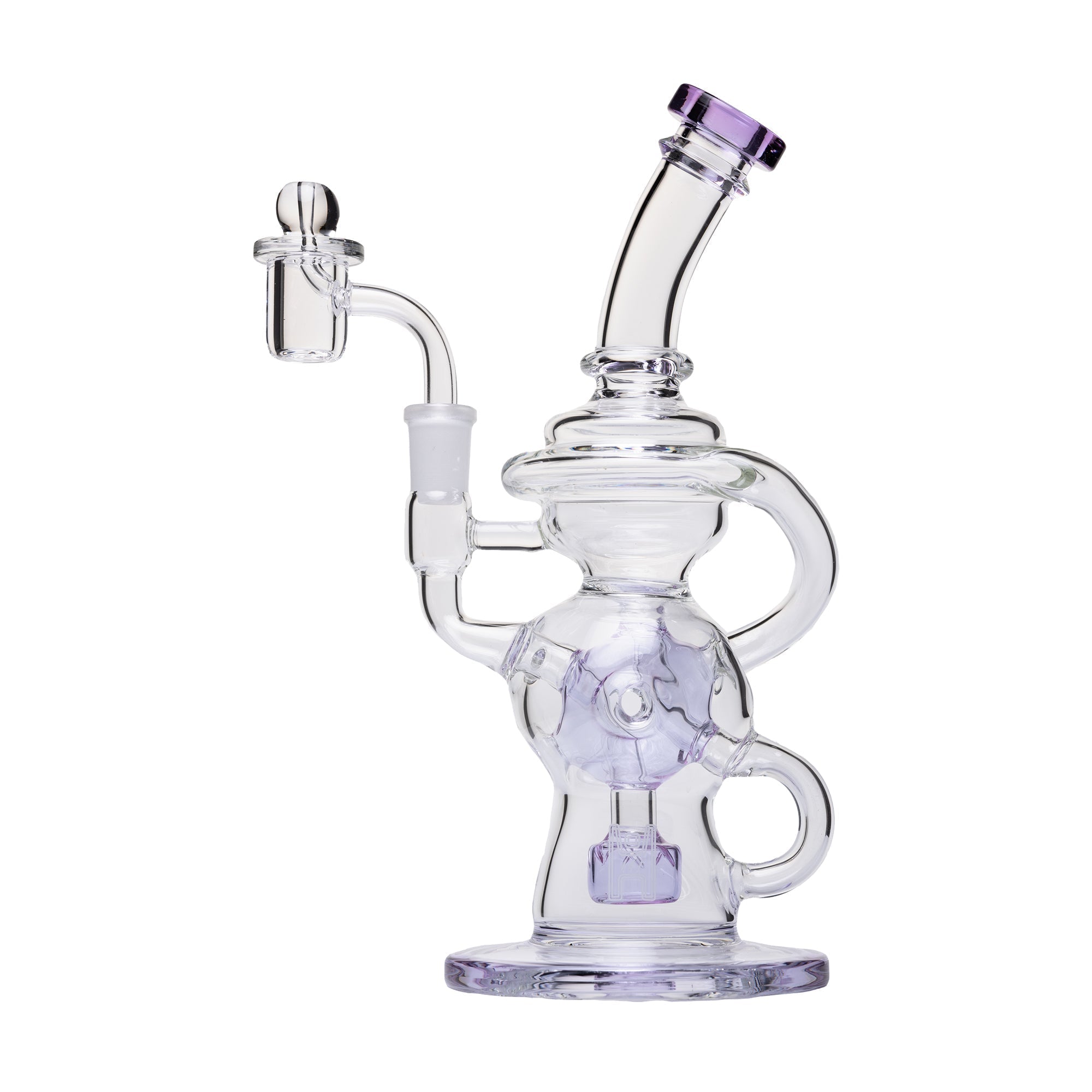 Human Grade 10" Swiss Rig Glass Recycler Water Pipe
