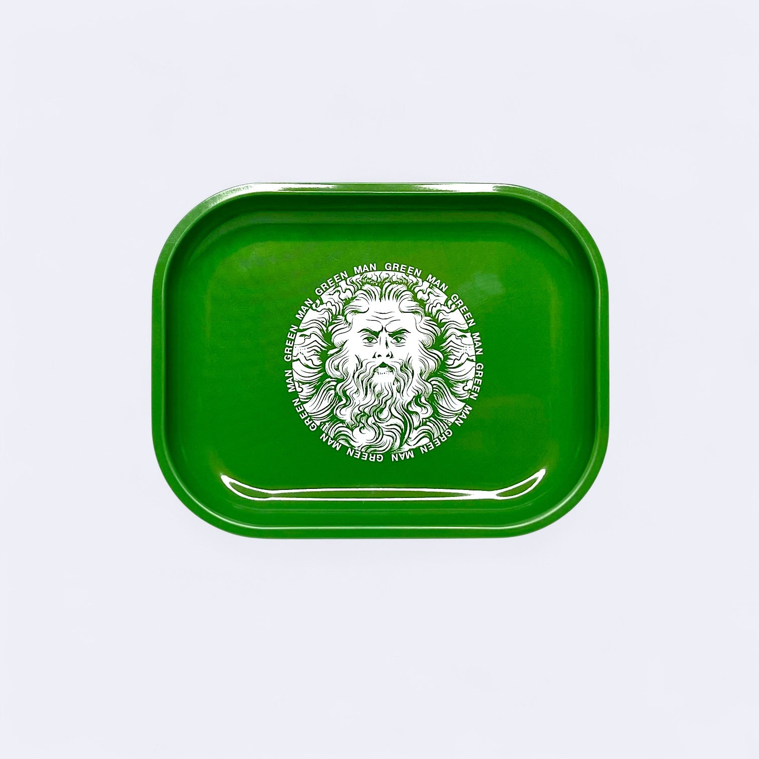 Green Man Metal Rolling Tray, 7” x 5.5”