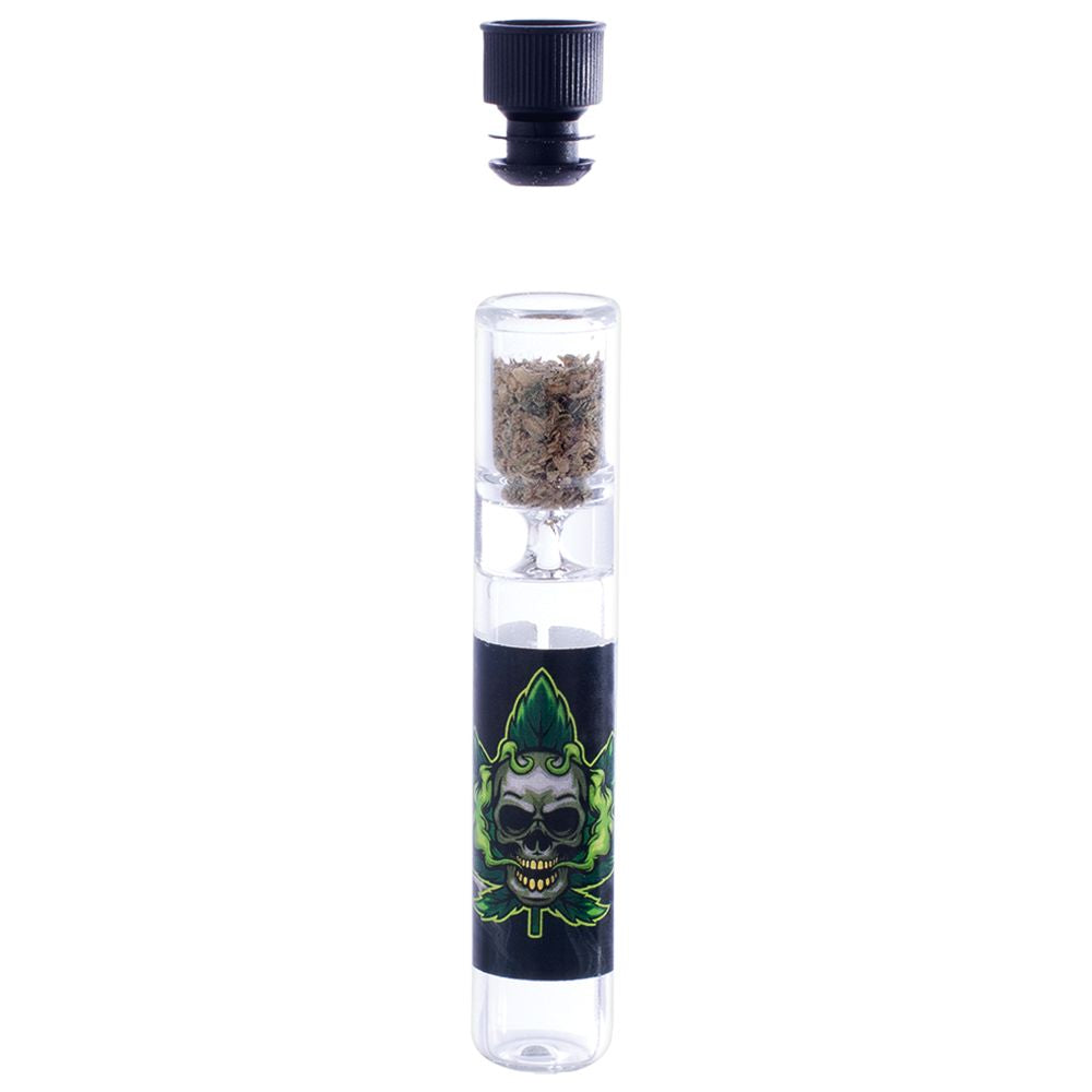 24CT DISPLAY - PRE-PACKS American Chillum One-Hitter with Smellproof Cap - 3.5" / Assorted Designs