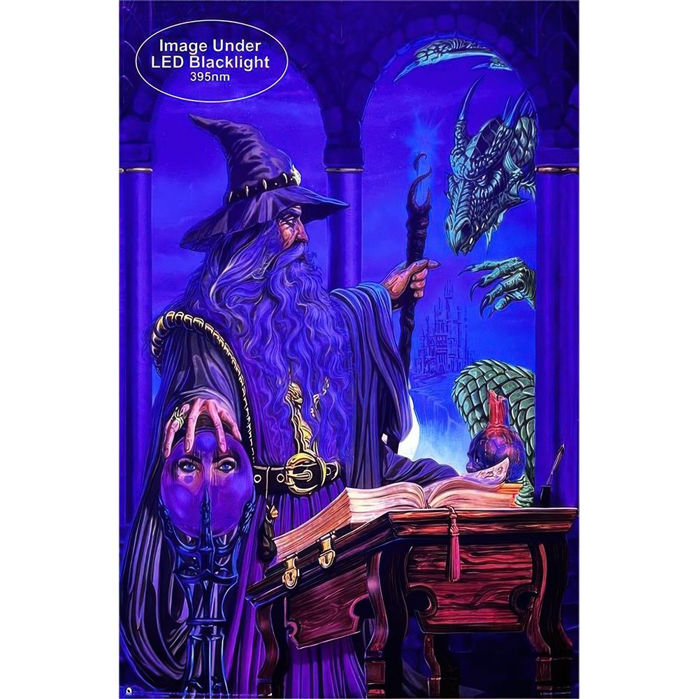Wizard Emissary by Ed Beard Non-Flocked Black Light Poster - 24"x36"