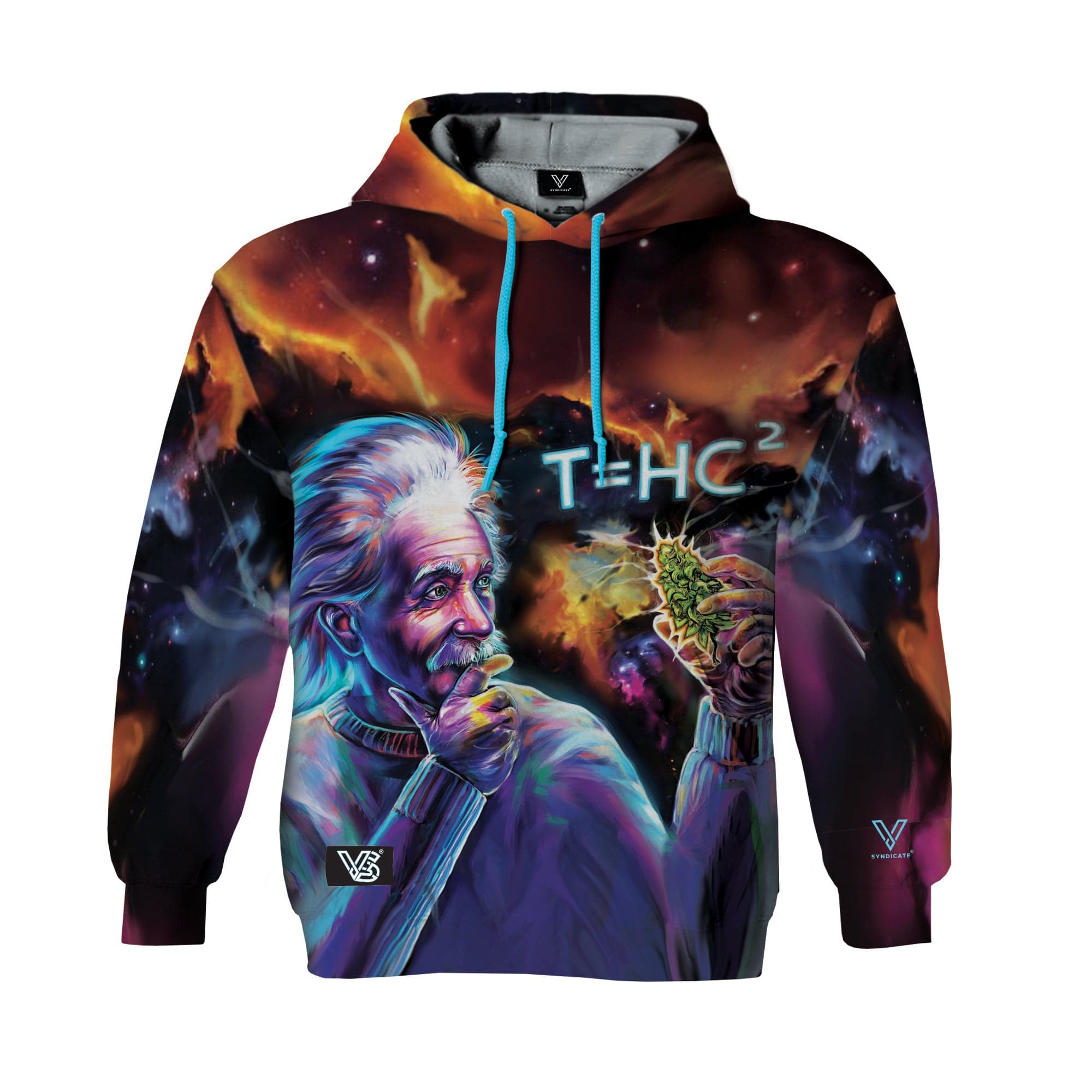 T=HC2 Einstein Black Hole 360° Print Hoodie