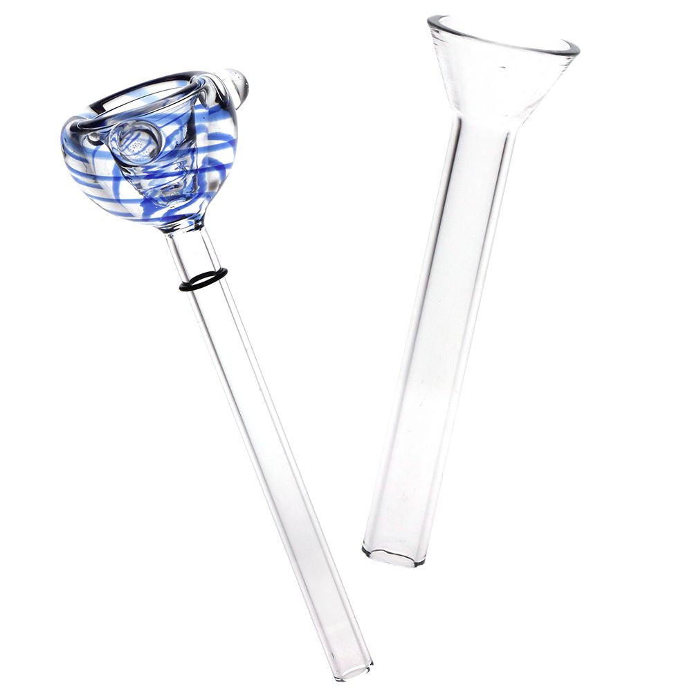 6CT BUNDLE - Glass Bubble Herb Slide/Downstem Set - 3.3" / Assorted Colors