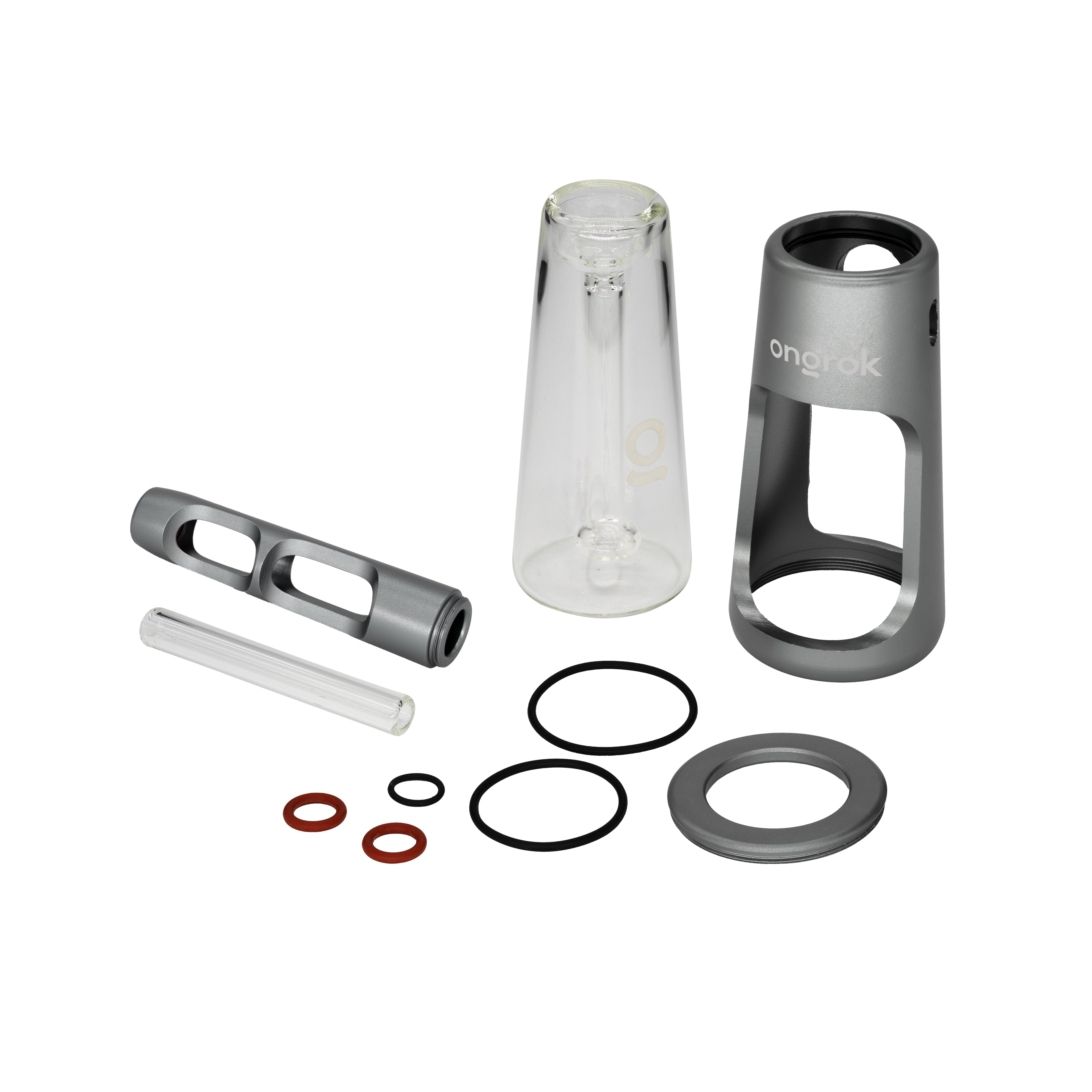 ONGROK Portable Glass Aluminum Bubbler Pipe