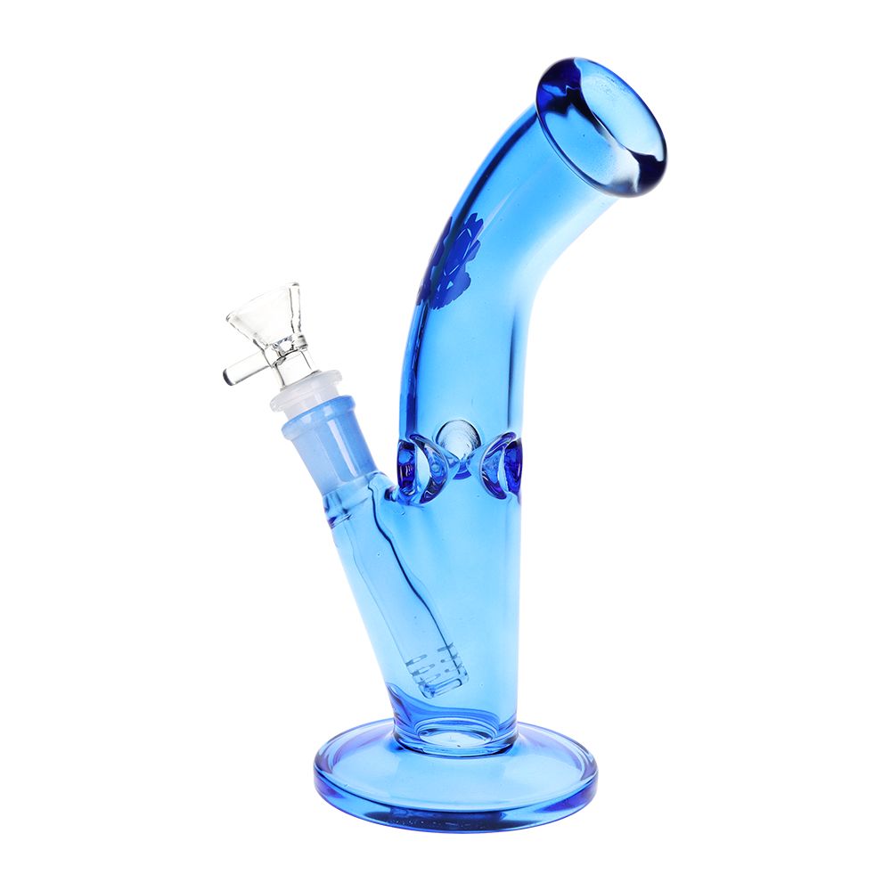 SeshGear Lean Back Bent Tube Colored Glass Water Pipe | 9" | 14mm F