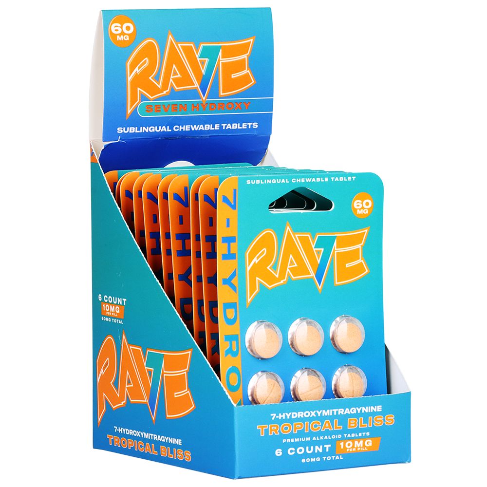 Rave 7-Hydroxymitragynine Tablets - 60mg / 6pc / Tropical Bliss