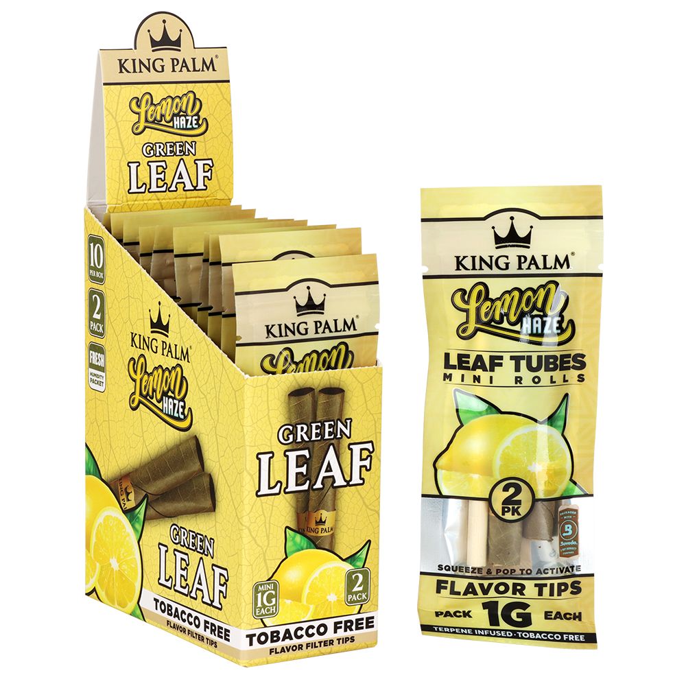 King Palm Hand-Rolled Leaf Wraps | Mini | 2pc | 10pk Display