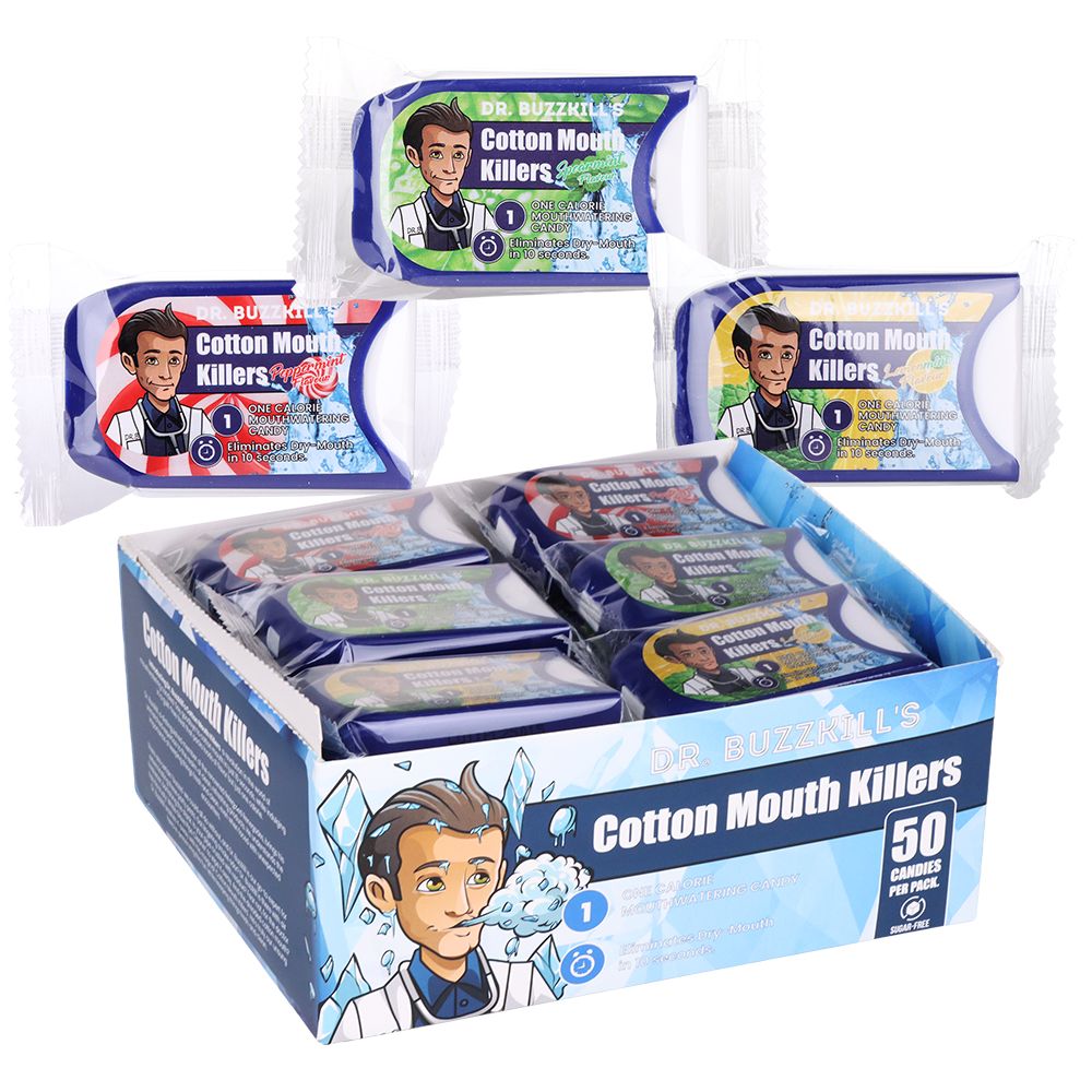 Dr. Buzzkill's CottonMouth Killers Candy | 50pc | 24pk Display
