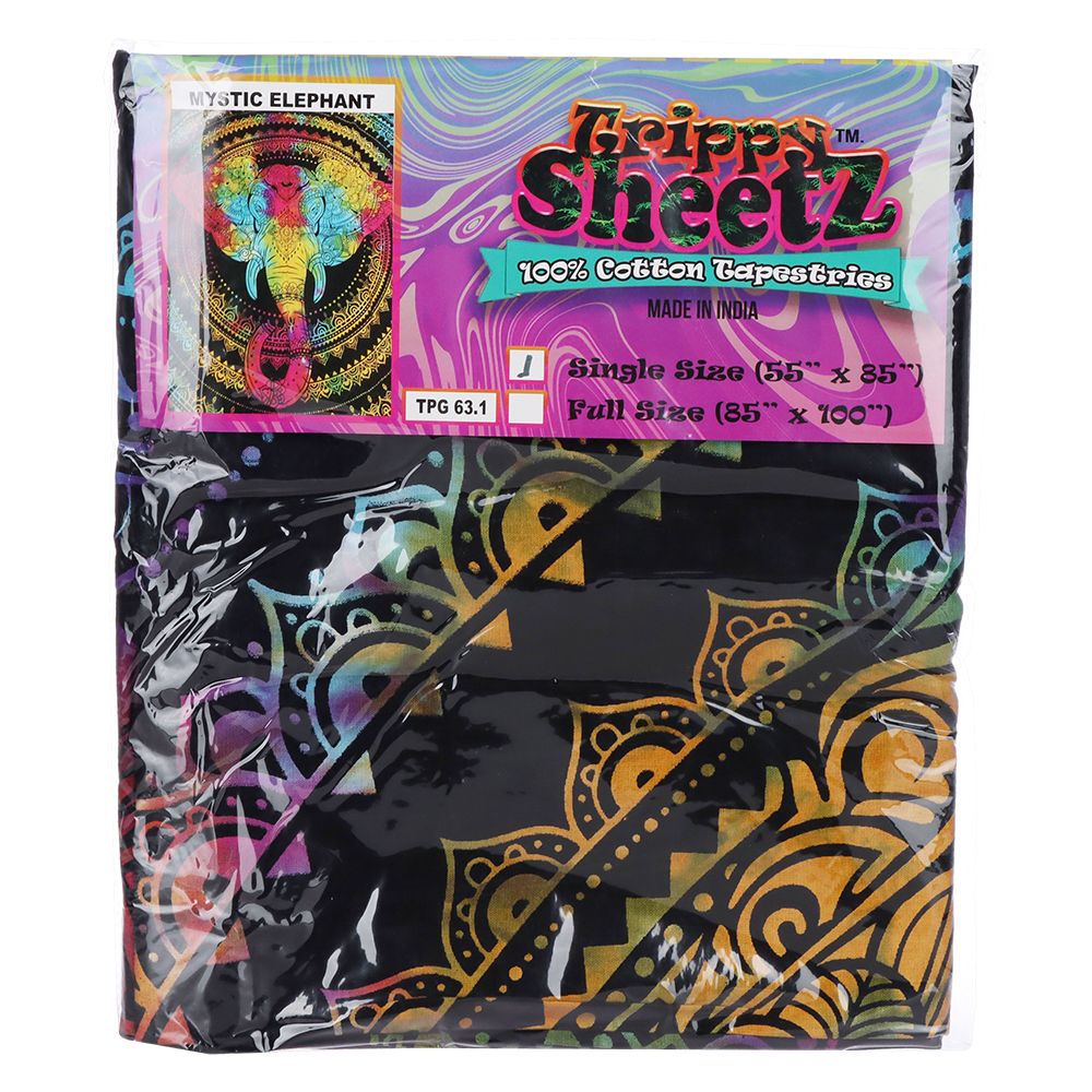 Trippy Sheetz Mystic Elephant Tapestry - 55"x85"