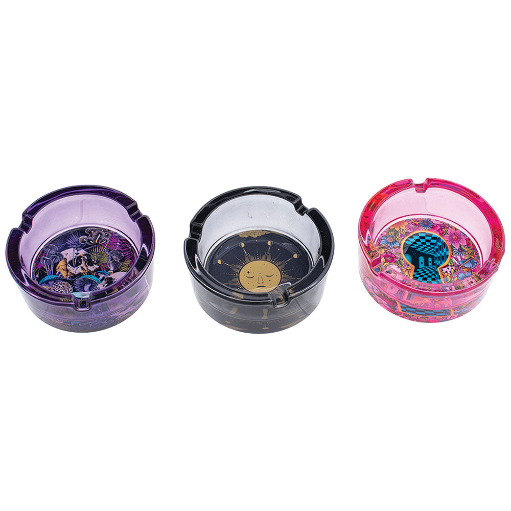 Fujima Psychic Depths Glass Ashtray - 3.5" / 6pcs