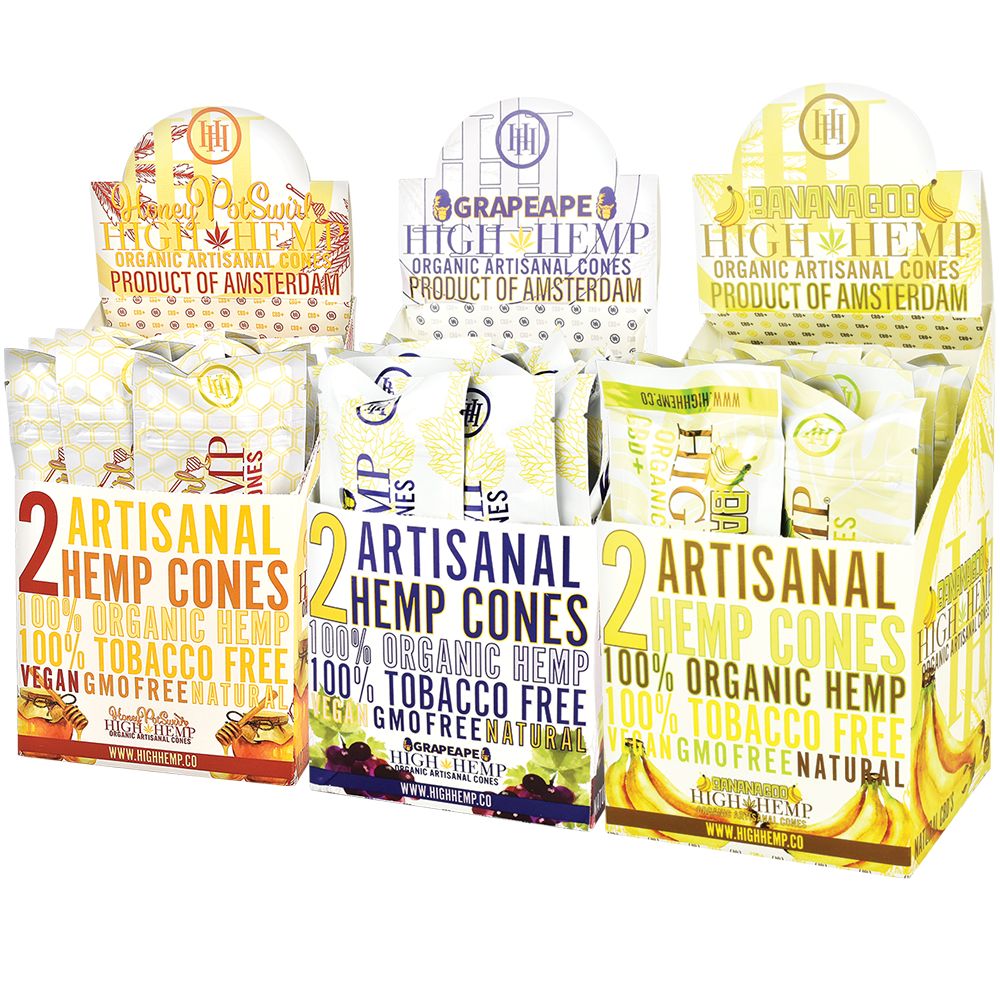 High Hemp Organic Artisanal Cones | 2pc | 15pk Display