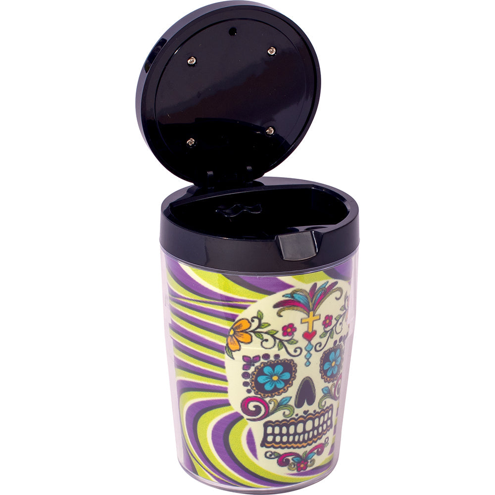 Fujima Glow Car Ashtray W/ Lid - 4.5"/Asst 6pcs