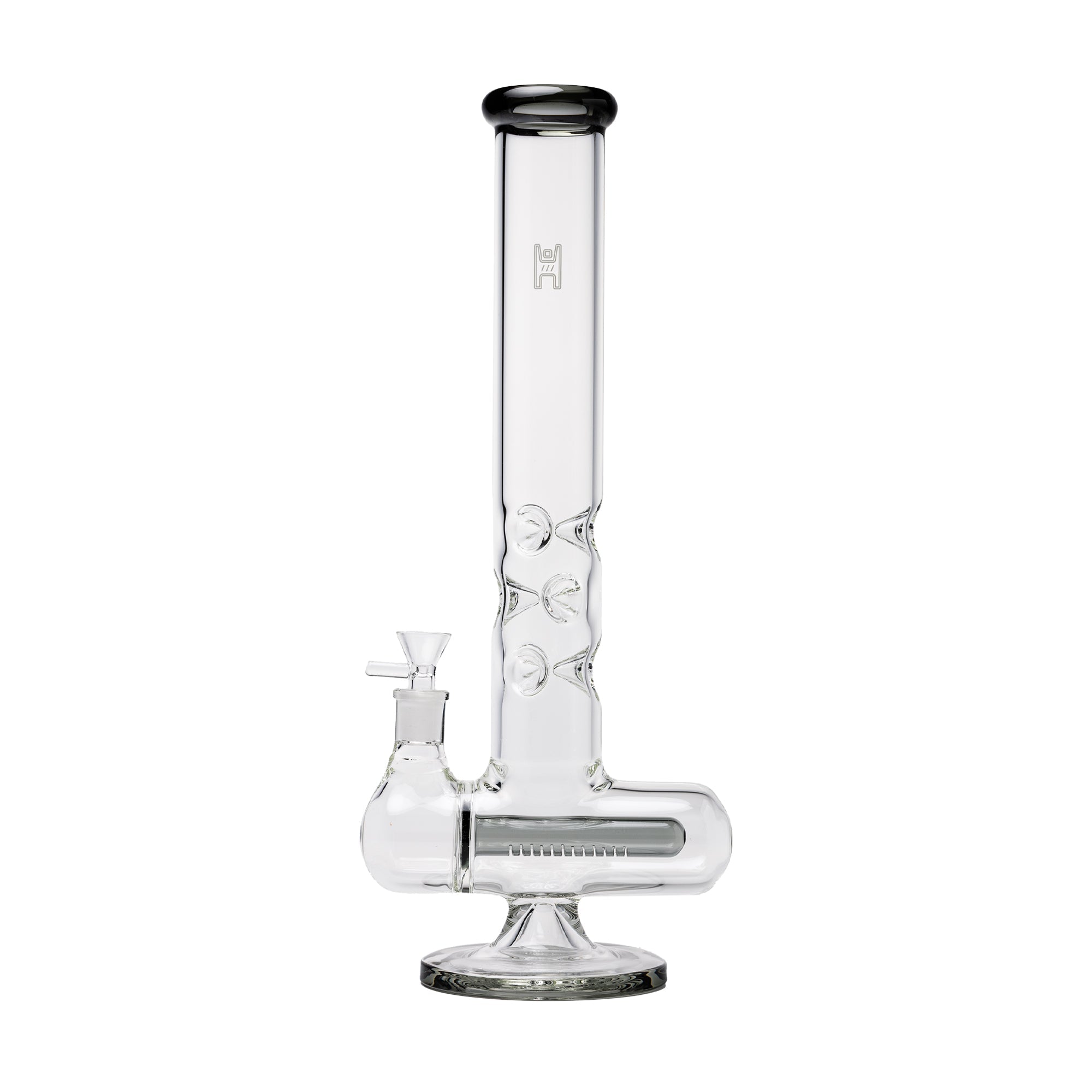 Human Grade Inline Tube Triple Ice Catch Glass Water Pipe