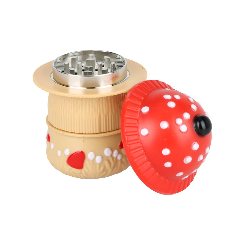 Mushroom Acrylic Grinder - 3pc / 1.5" 12ct