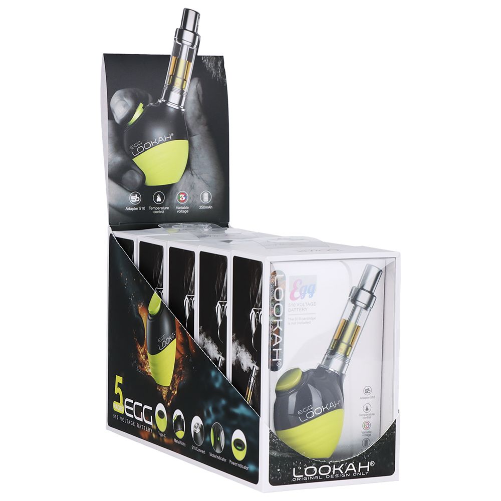 Lookah Egg Variable Voltage 510 Vape Battery - 350mAh 5ct