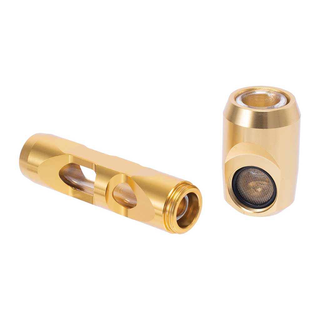 ALUMINUM GLASS SMOKING PIPE