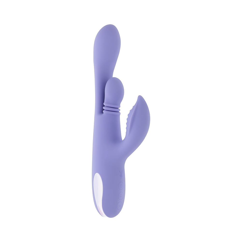 Playboy Nubbin Rubbin Rechargeable Dual Stimulator Vibe Silicone Purple