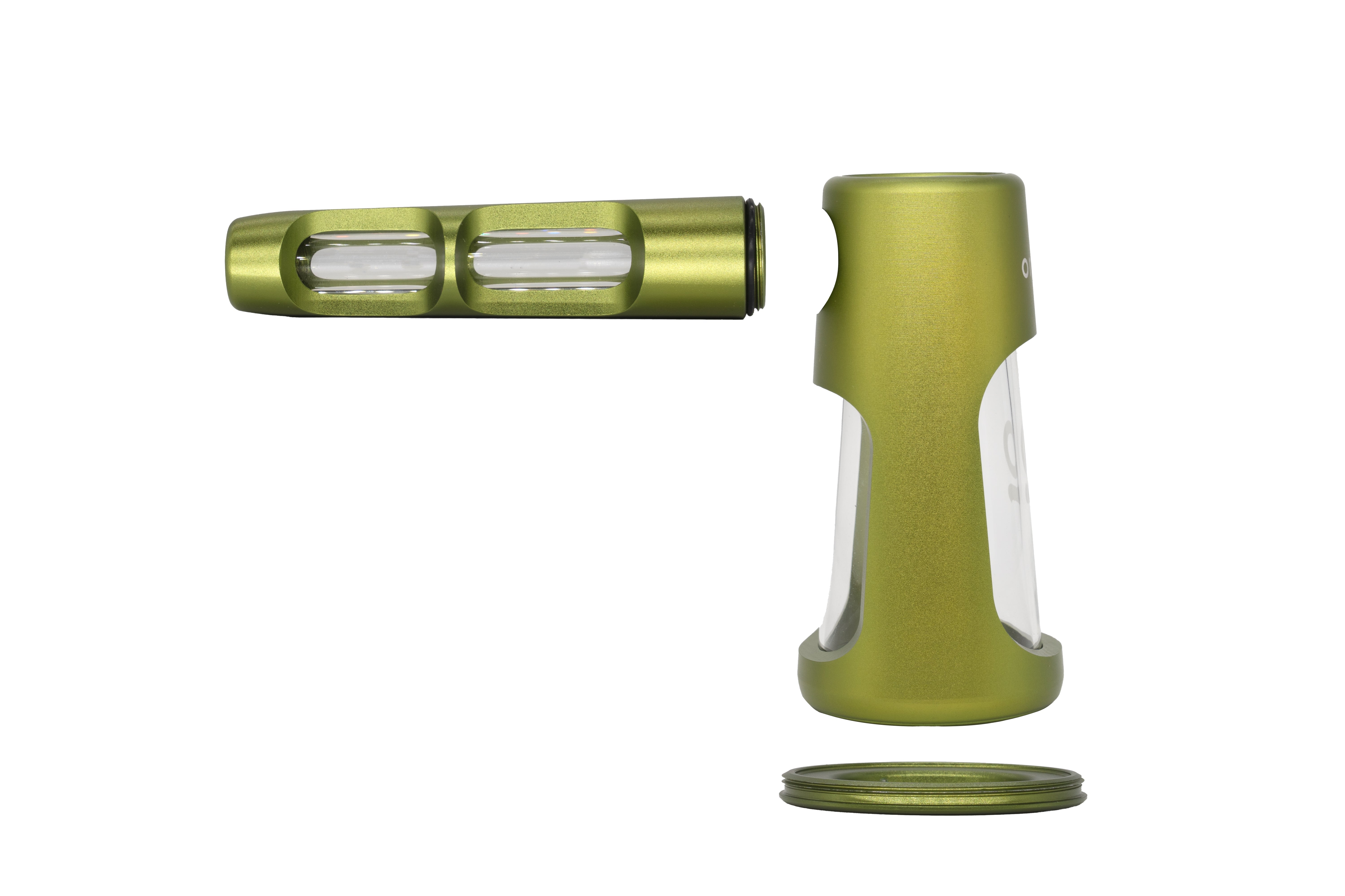 ONGROK Portable Glass Aluminum Bubbler Pipe