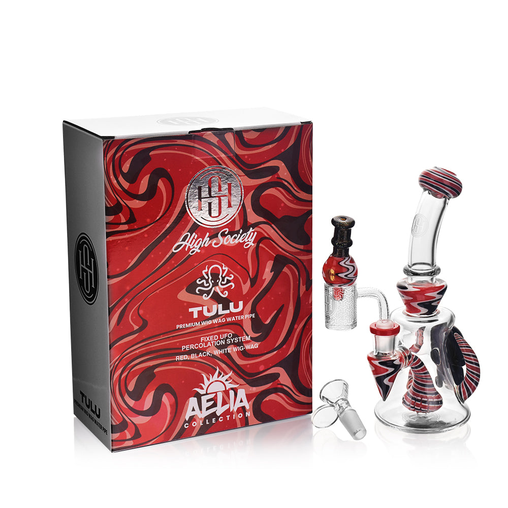 High Society - Tulu Premium Wig Wag Concentrate Rig (Red & Black)