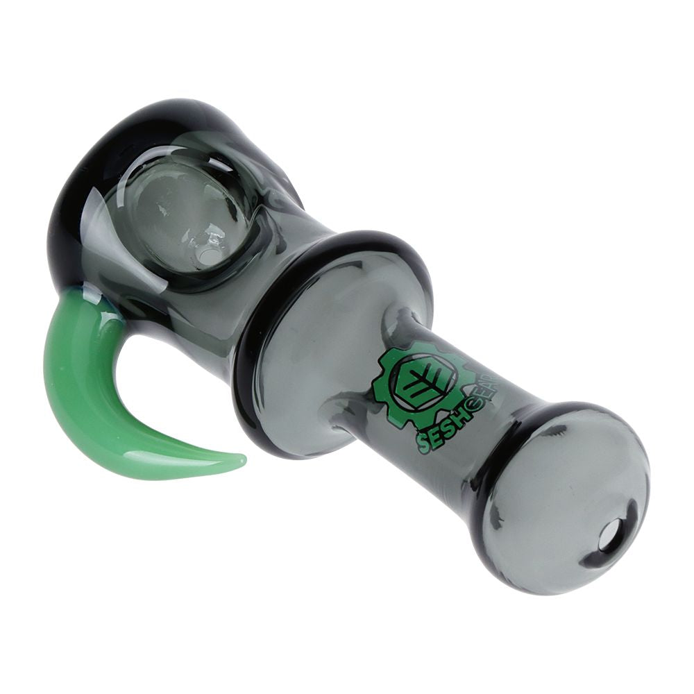 SeshGear Horned Glass Hand Pipe - 3.75" / 3CT BUNDLE