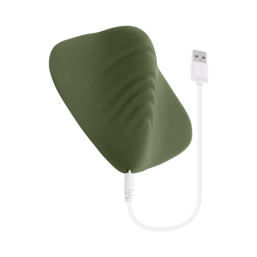 Gender X Pleasure Pad Rechargeable Grinding Pad & Stroker Silicone Green