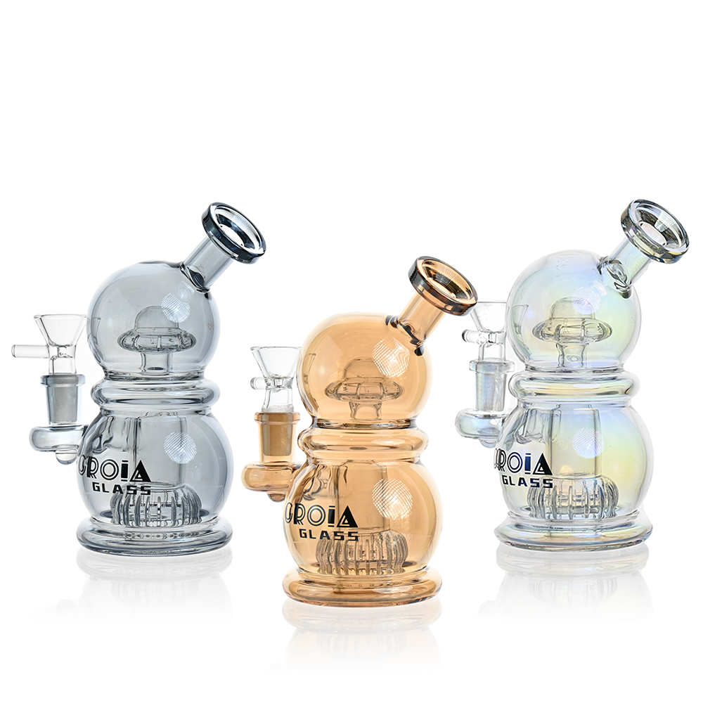 6" Mini Egg Dab Rig with Crown Perc | Croia Glass