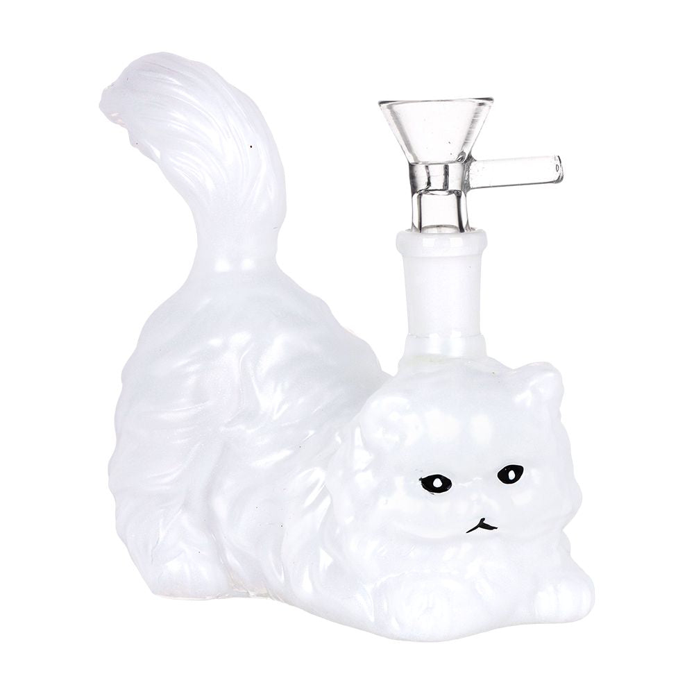 SeshGear Furry Kitty Glass Water Pipe - 4.75" / 14mm F / Colors Vary