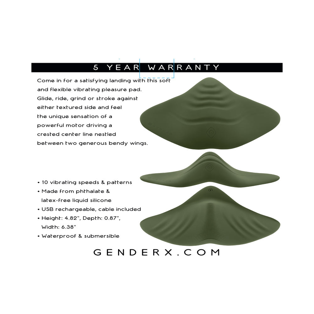 Gender X Pleasure Pad Rechargeable Grinding Pad & Stroker Silicone Green