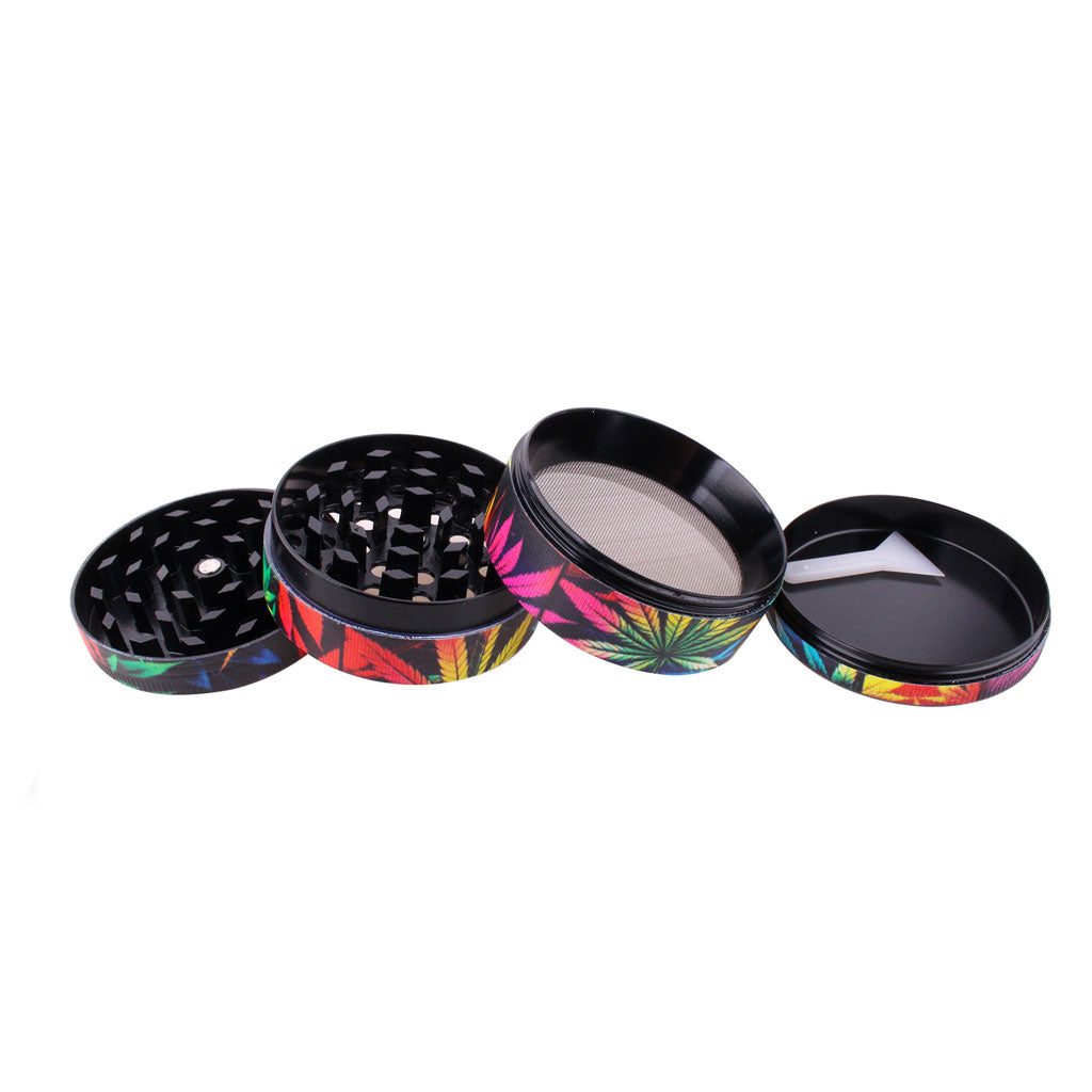 SPLASH ARTWORK HERBAL LEAF 4-PIECE GRINDER
