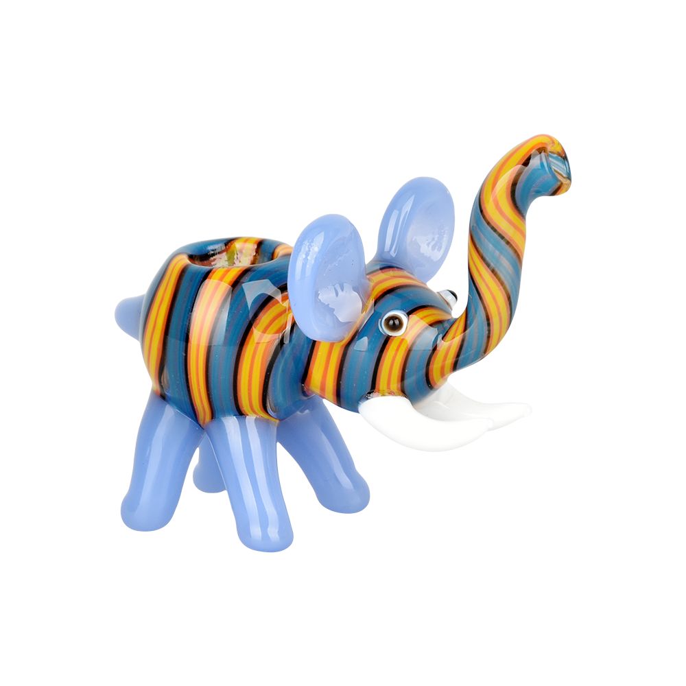 Mini Wig Wag Elephant Glass Hand Pipe - 3" / 5ct