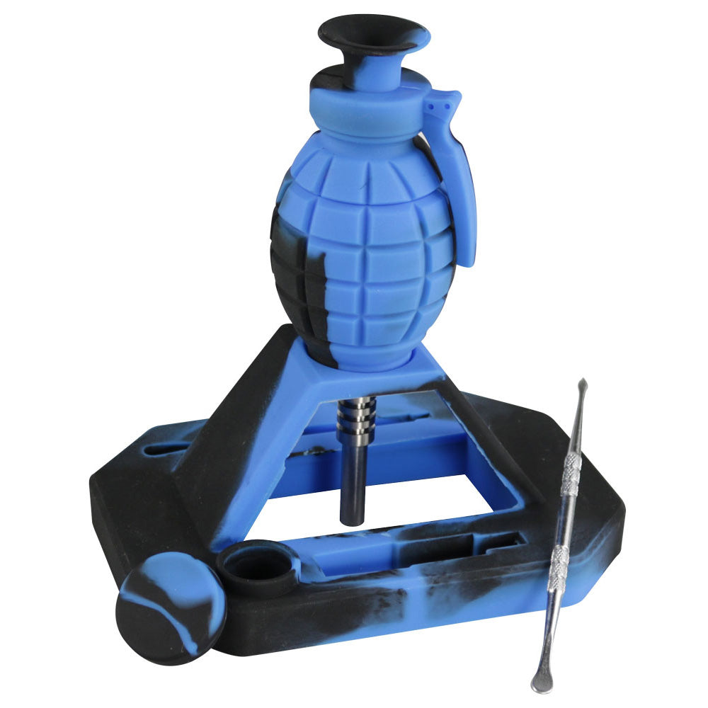 Silicone Grenade Vapor Straw w/ 14mm Ti Tip - 6.25" / Colors Vary