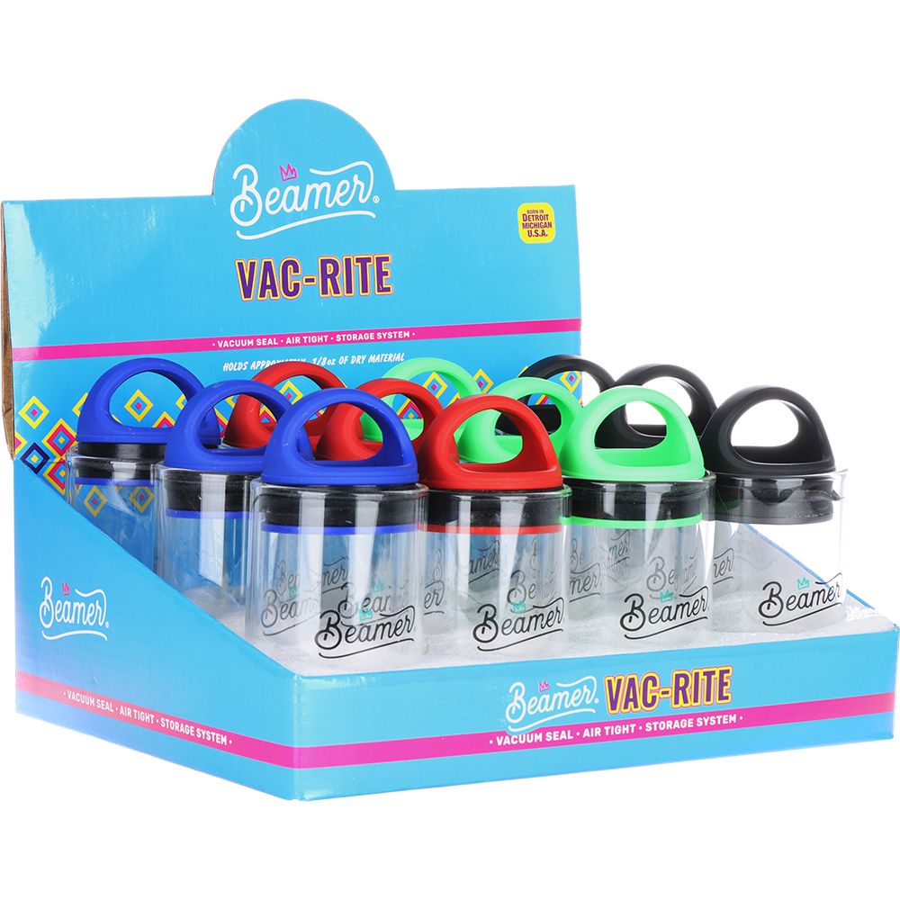 Beamer VAC-RITE Vacuum-Sealing Airtight Jar - 3.5g / 12ct