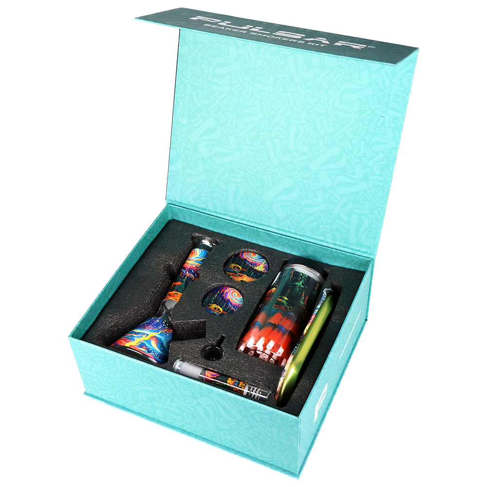 Pulsar Design Series Beaker Water Pipe Smoker's Kit | 7.75"