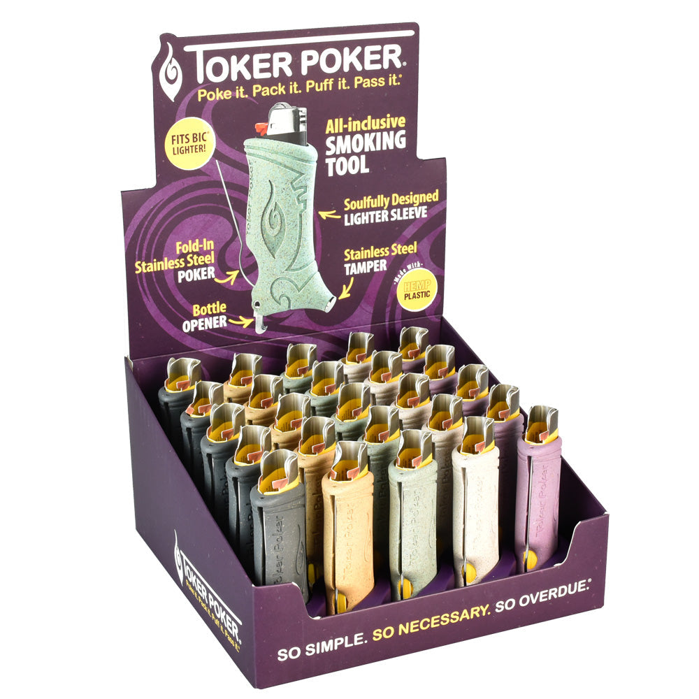 Toker Poker Lighter Sleeve - Hemp Plastic -25PC