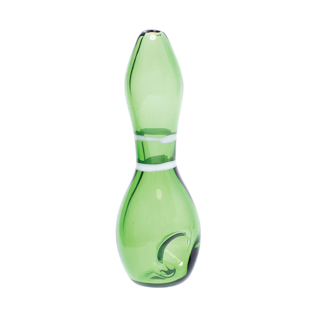 BOWLING PIN GLASS HAND PIPE