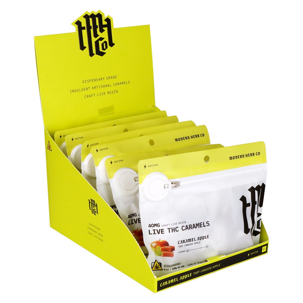 Modern Herb Co THC Caramels | Salted Caramel | 320mg | 8pc | 6pk Display