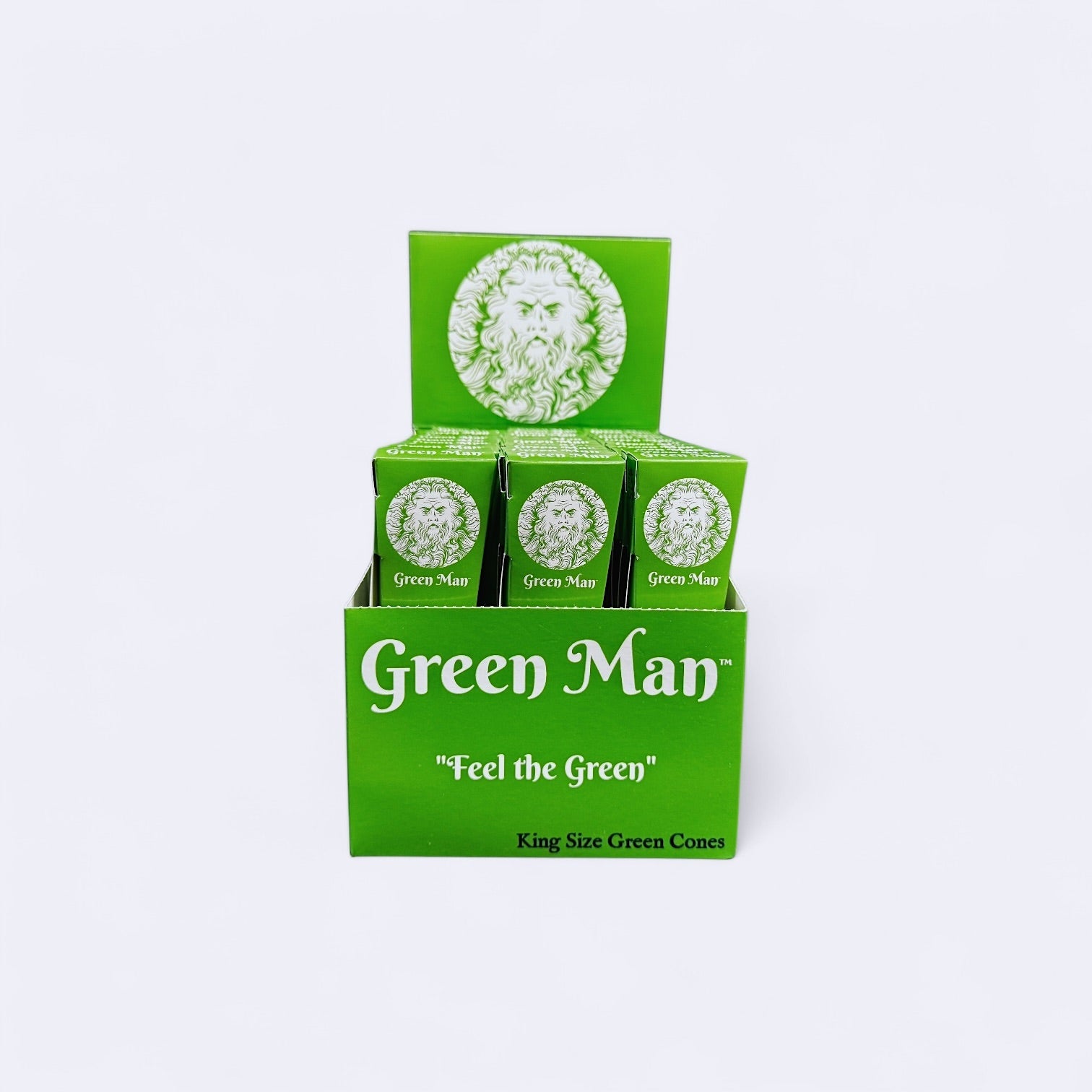 Green Man Green Rice Paper Cones Box