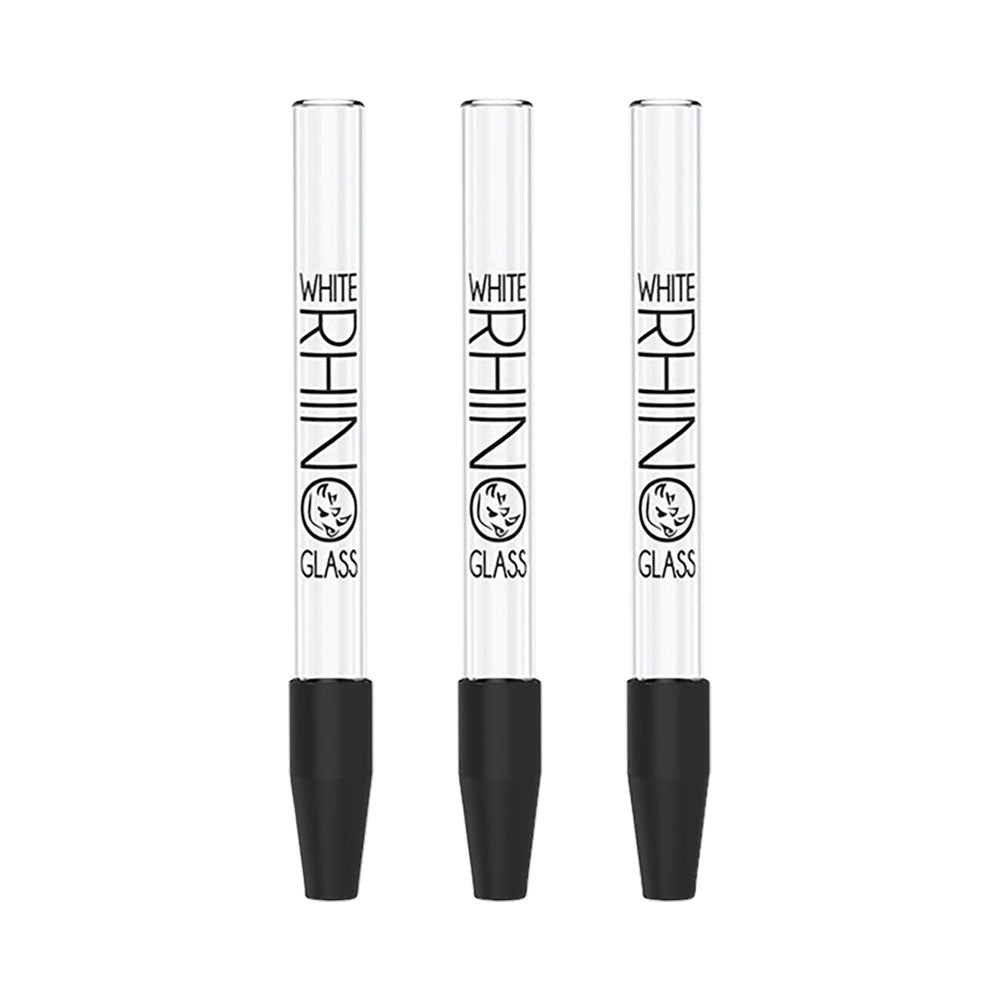 White Rhino Dab Straw w/ Silicone Cap | 5" | 25pc Display