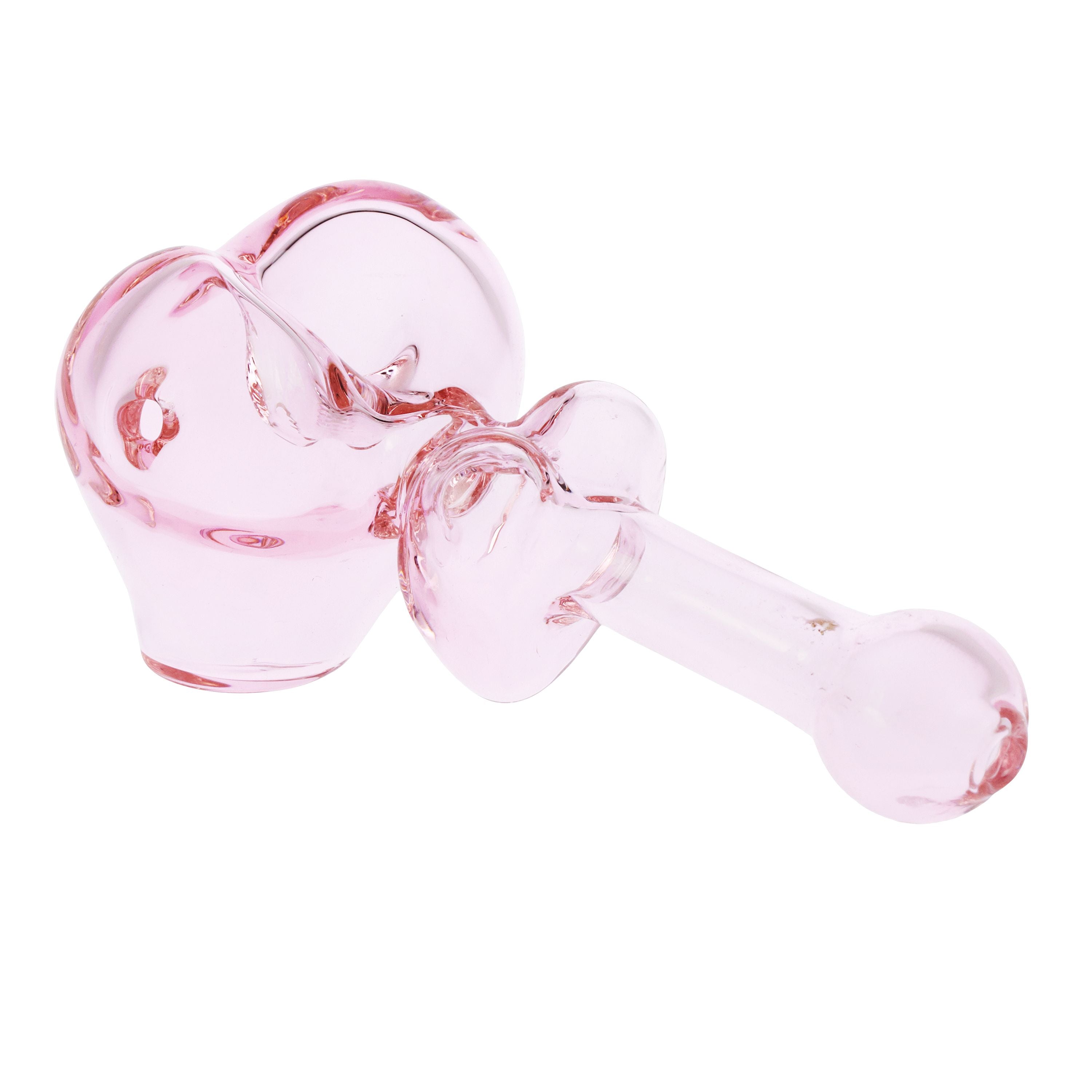Lovely Hearts Glass Hand Pipe - 4"
